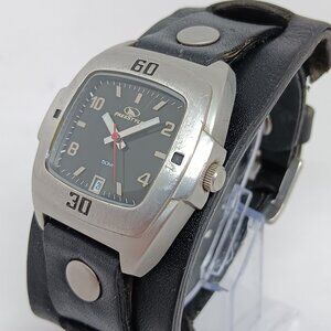 VINTAGE Freestyle 502 Unisex 39mm x 35mm Silver S/Steel Bund Strap Watch